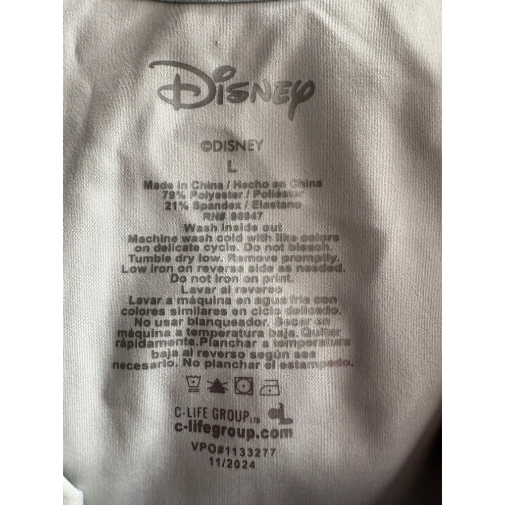 Disney Mickey Mouse Polka Dot Crop Top Blue Sleeveless Scoop Neck Large - Picture 3 of 3